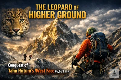 Le Léopard des Hauteurs : Conquête de la face Ouest du Tahu Rutum (6 651 m)