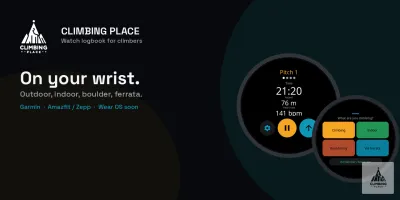 Climbing Place auf der Uhr: Garmin, Zepp und Wear OS