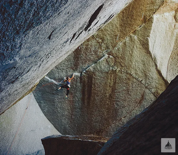 Camilla Moroni climbs Dreamcatcher (9a), her first of the grade