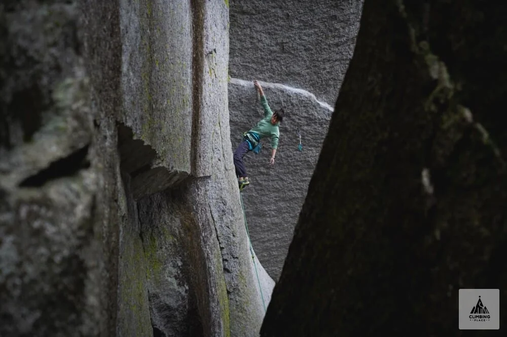 Jenya Kazbekova climbs Dreamcatcher (9a), a year after becoming a mother