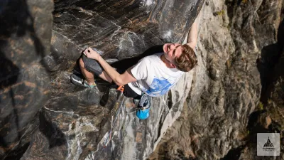 Ola Vekve, 18, makes the first ascent of Kjernekraft (9a/+) in Norway