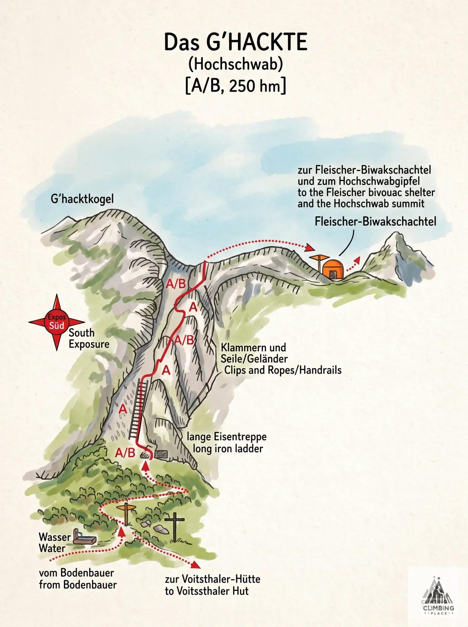 Topo von G'hackte Hochschwab (A/B), Hochschwabgruppe