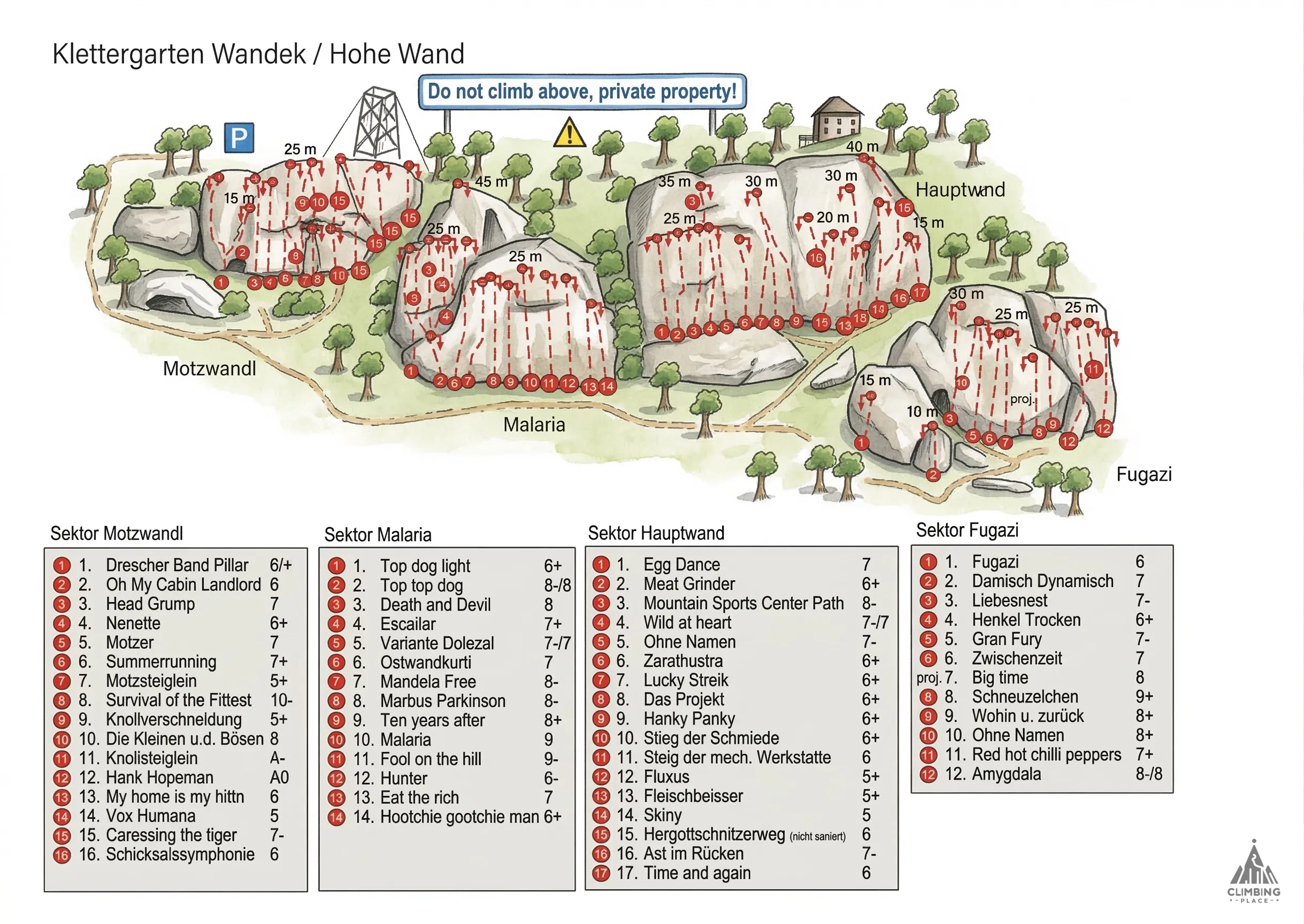 Topo de Motzsteiglein (3+), Motzwandl