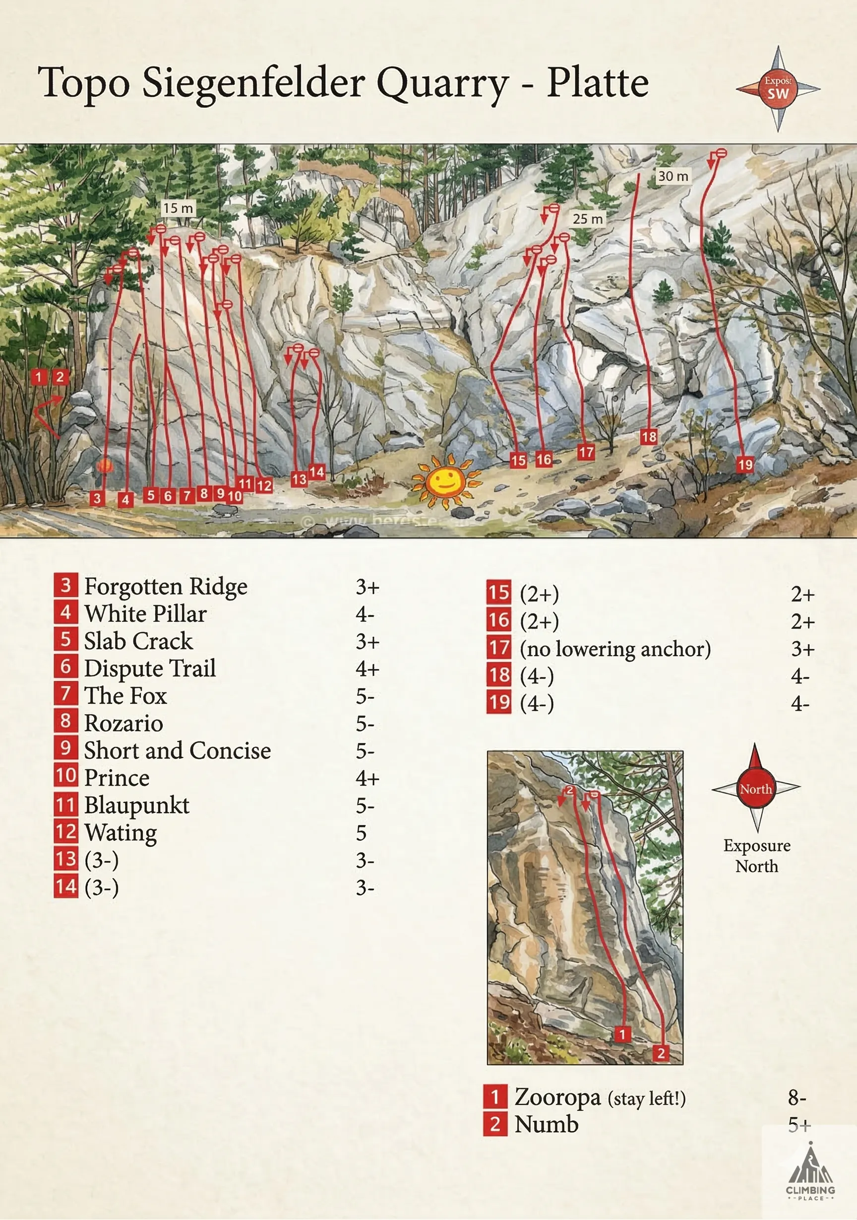 Topo de Vergessener Grat (3+), Vienna Woods